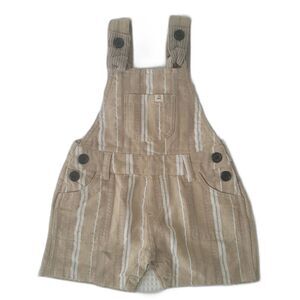Me & Henry size 6/9M Baby Boys chambray shorts overalls